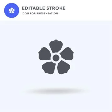 Flower icon vector, filled flat sign, solid pictogram isolated on white, logo 스톡 일러스트