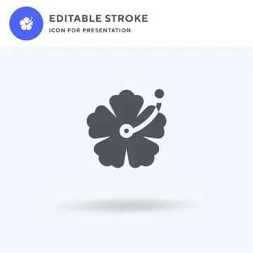 Flower icon vector, filled flat sign, solid pictogram isolated on white, logo Stock Illustration