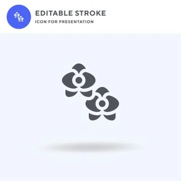 Flower icon vector, filled flat sign, solid pictogram isolated on white, logo Stock Illustration