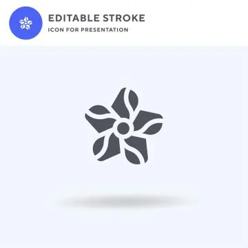 Flower icon vector, filled flat sign, solid pictogram isolated on white, logo Stock Illustration