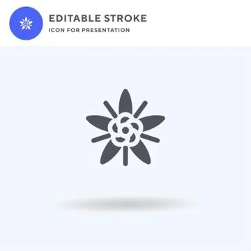 Flower icon vector, filled flat sign, solid pictogram isolated on white, logo 스톡 일러스트