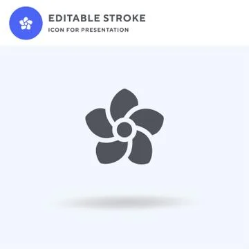 Flower icon vector, filled flat sign, solid pictogram isolated on white, logo 스톡 일러스트