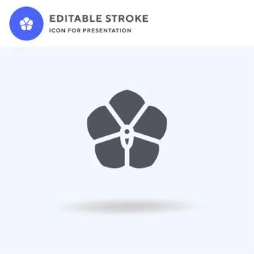 Flower icon vector, filled flat sign, solid pictogram isolated on white, logo Stock Illustration