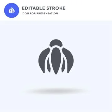 Flower icon vector, filled flat sign, solid pictogram isolated on white, logo 스톡 일러스트