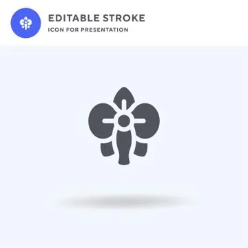 Flower icon vector, filled flat sign, solid pictogram isolated on white, logo イラスト素材