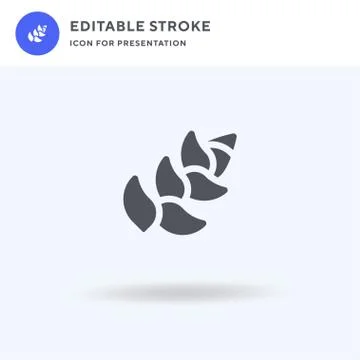 Flower icon vector, filled flat sign, solid pictogram isolated on white, logo Stock Illustration