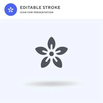Flower icon vector, filled flat sign, solid pictogram isolated on white, logo Stock Illustration