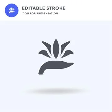 Flower icon vector, filled flat sign, solid pictogram isolated on white, logo Stock Illustration