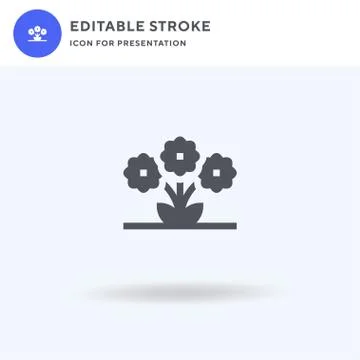 Flower icon vector, filled flat sign, solid pictogram isolated on white, logo Stock Illustration