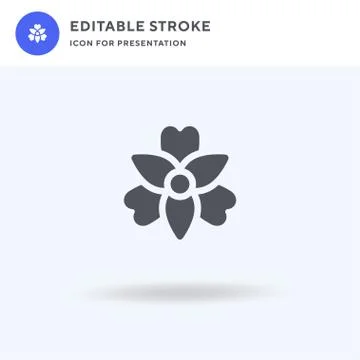 Flower icon vector, filled flat sign, solid pictogram isolated on white, logo 스톡 일러스트