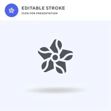 Flower icon vector, filled flat sign, solid pictogram isolated on white, logo 스톡 일러스트