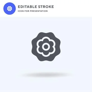Flower icon vector, filled flat sign, solid pictogram isolated on white, logo 스톡 일러스트