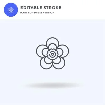 Flower icon vector, filled flat sign, solid pictogram isolated on white, logo 스톡 일러스트