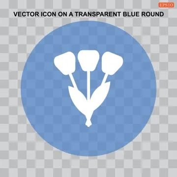 Flower Icon Vector flat design style Stock Illustration