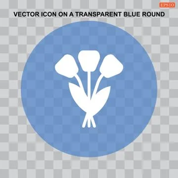 Flower Icon Vector flat design style Stock Illustration