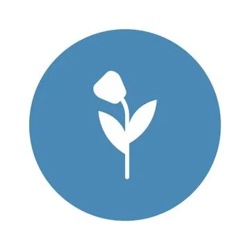 Flower Icon Vector flat design style Stock Illustration