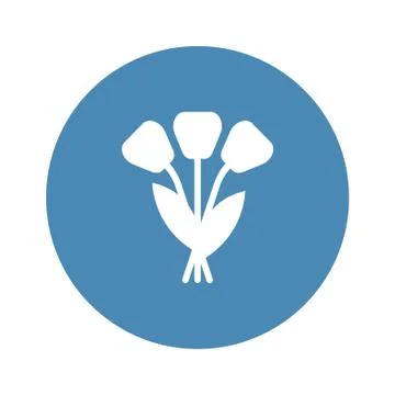 Flower Icon Vector flat design style Stock Illustration