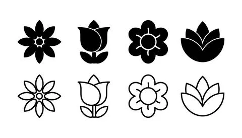 Flower icon vector. floral icon. flower logo Stock Illustration