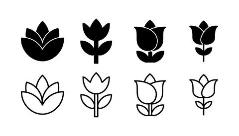 Flower icon vector. floral icon. flower logo Stock Illustration