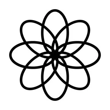 Flower icon vector glyph symbol for nature, ecology and environment in a flat Stock Illustration