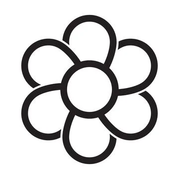 Flower icon vector for graphic design, logo, website, social media, mobile ap Stock Illustration