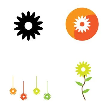 Flower icon vector Illustrazione stock