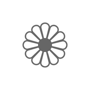Flower Icon. Vector illustration, flat design. Isolated on white background Stock Illustration