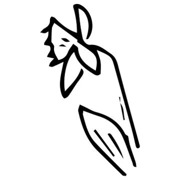 Flower icon. Vector illustration of spring daffodil. Hand drawn spring flower Stock Illustration