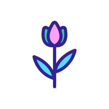 Flower icon vector. Isolated contour symbol illustration Stock Illustration