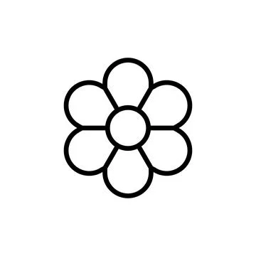 Flower icon vector isolated on white background. flower vector. flower symbol Illustrazione stock