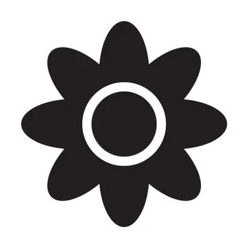 Flower icon, on white background Stock Illustration