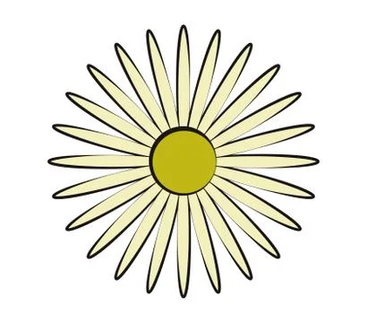 Flower icon on white background Stock Illustration
