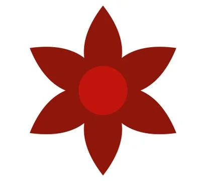 Flower icon on white background Stock Illustration