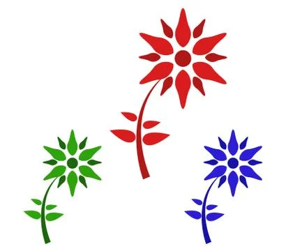 Flower icon on white background Stock Illustration
