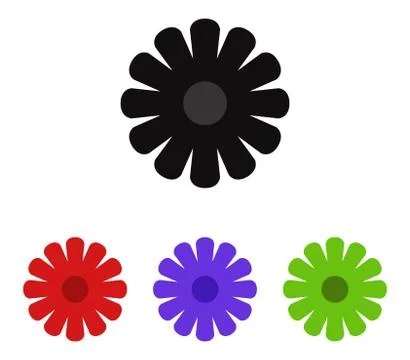 Flower icon on white background Stock Illustration