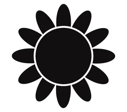 Flower icon on white background Stock Illustration