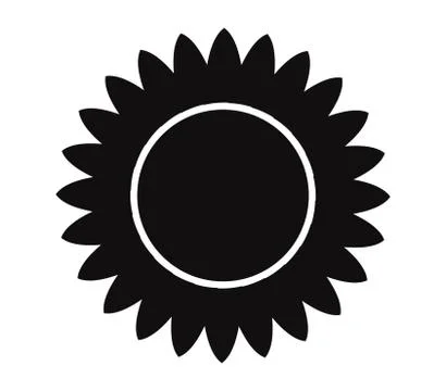 Flower icon on white background Stock Illustration