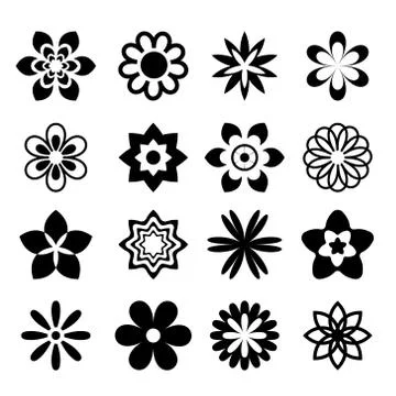 Flower icons Stock Illustration