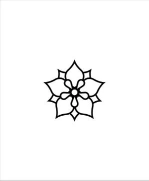 Flower icon,vector best flower design icon. Stock Illustration