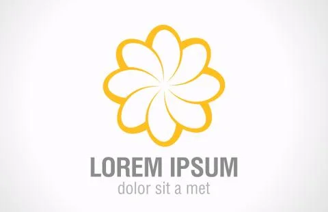 Flower infinite loop abstract logo template. vector icon. イラスト素材