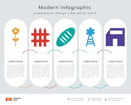 Flower infographics design Stock Illustration