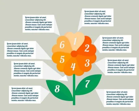 Flower infographics Stock Illustration