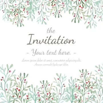 Flower Invitation Card Stock-Illustration