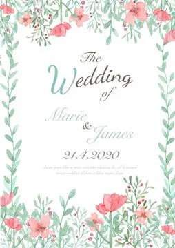 Flower Invitation Card Stock-Illustration