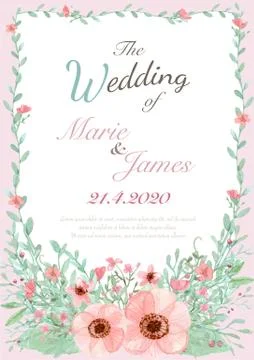 Flower Invitation Card Stock-Illustration