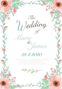 Flower Invitation Card Stock-Illustration