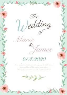 Flower Invitation Card Stock-Illustration