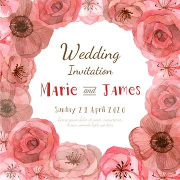 Flower Invitation Card Stock-Illustration