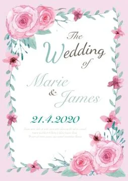 Flower Invitation Card Stock-Illustration