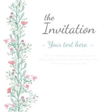 Flower Invitation Card Stock-Illustration